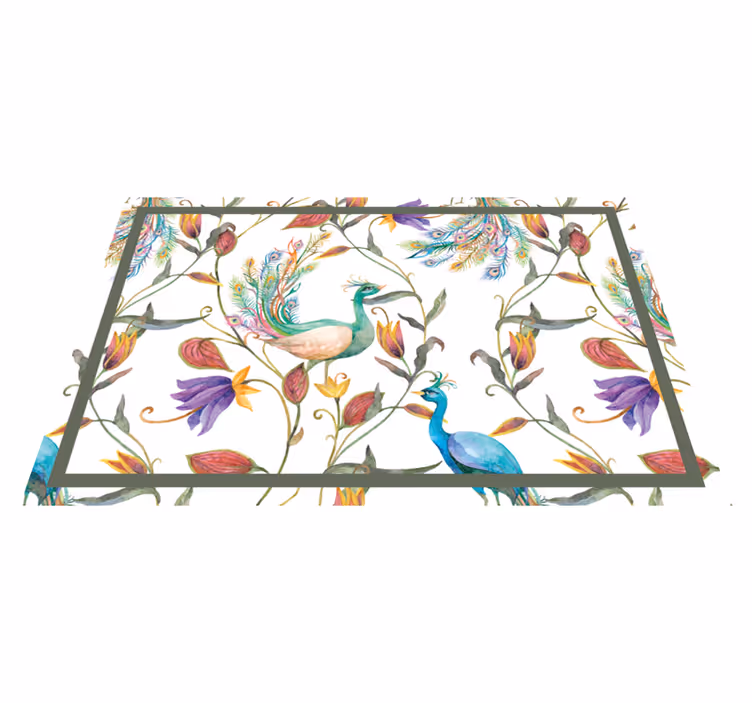 Garden flowers  little bird elegant placemats - TenStickers