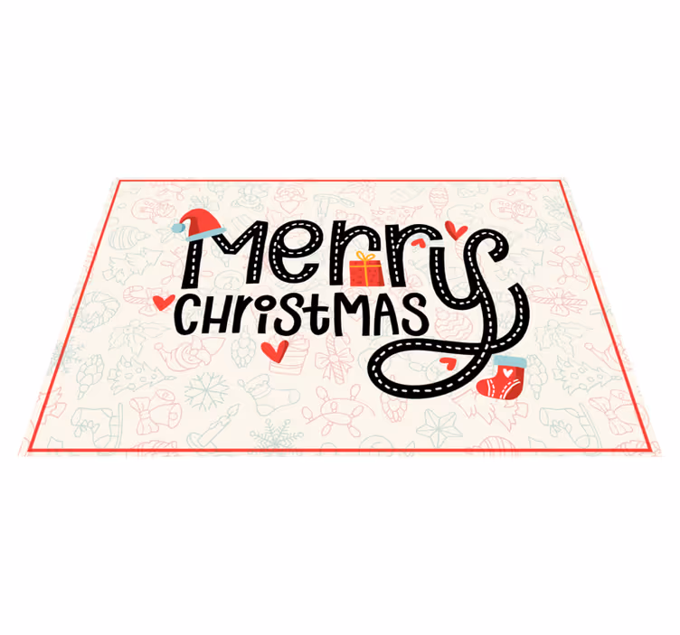 Merry Christmas Embroidery Christmas placemats - TenStickers