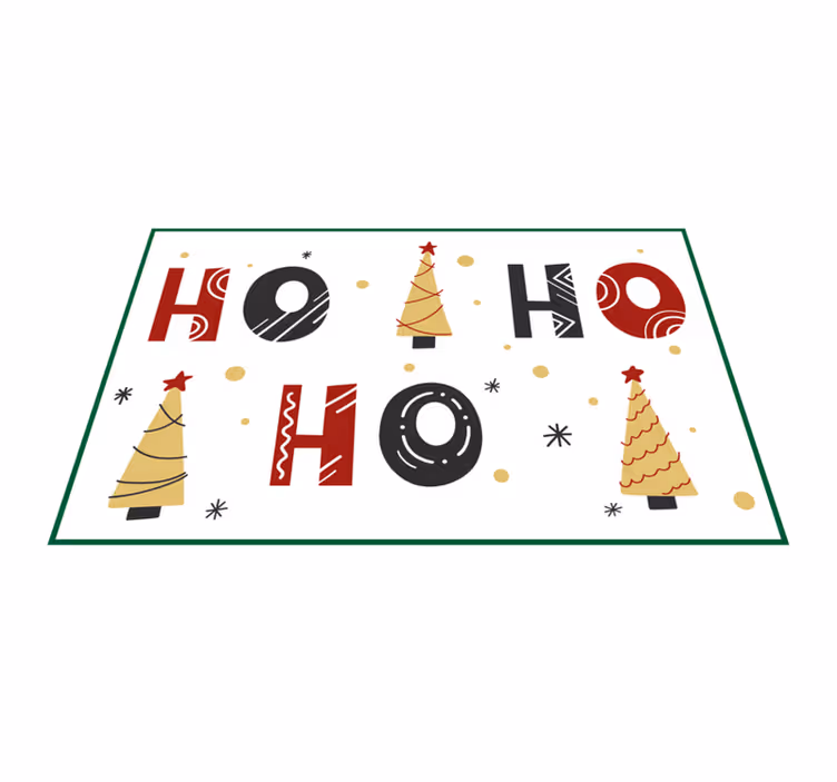 Ho ho ho christmas text design placemats - TenStickers