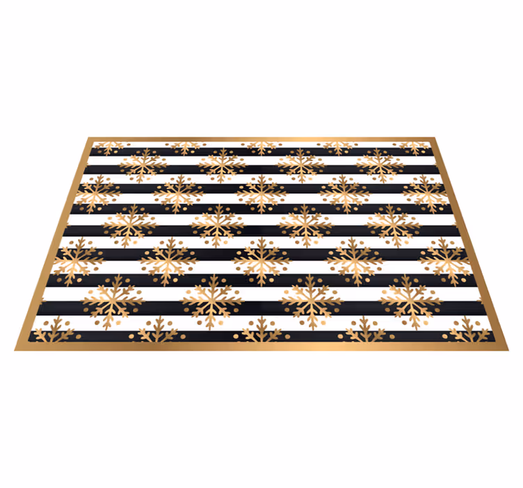Christmas placemats gold snowflake design - TenStickers
