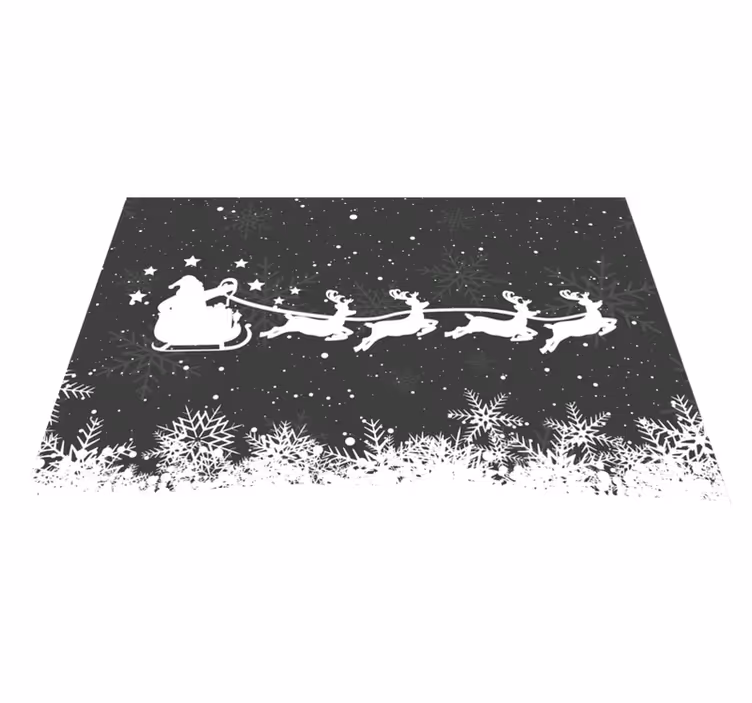 Christmas placemats santa sleigh reindeer - TenStickers