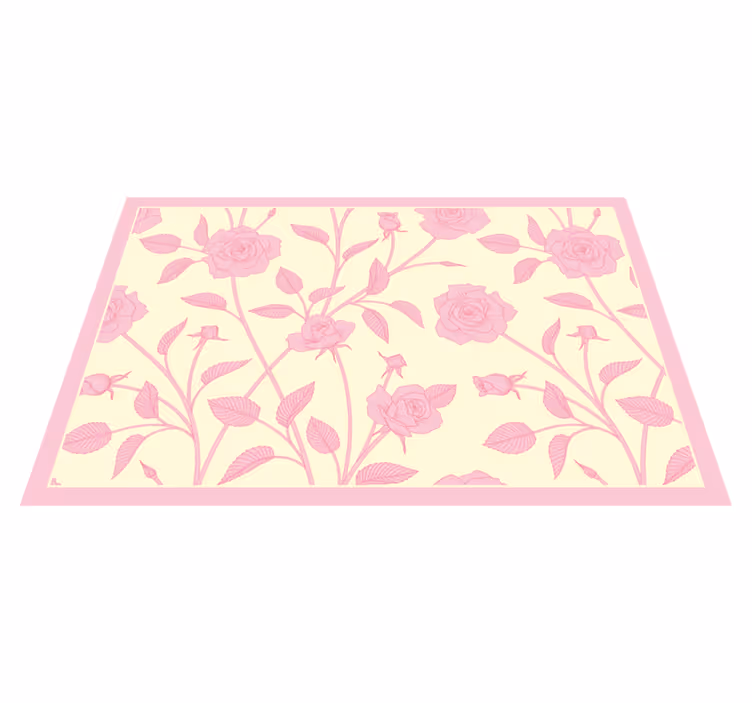 Vintage small roses on pink background  placemat - TenStickers
