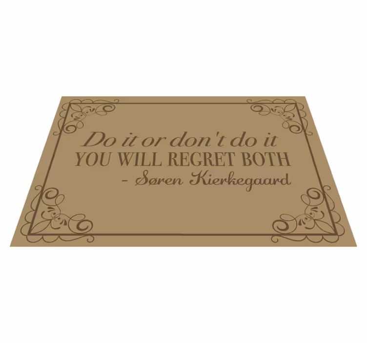 Placemat with quote inspirational quote reminder - TenStickers