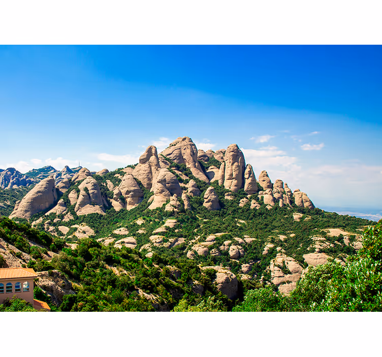 Barcelona Montserrat Mountain wall mural - TenStickers