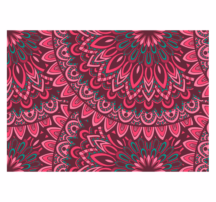 Floral Mandala zen mural wallpaper - TenStickers
