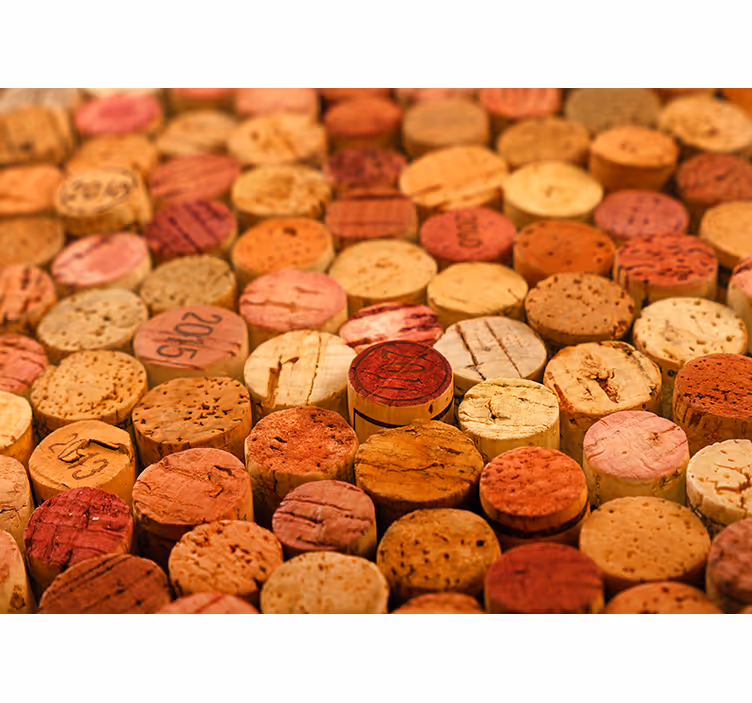 Colorful wine corks 3D Wall Mural - TenStickers