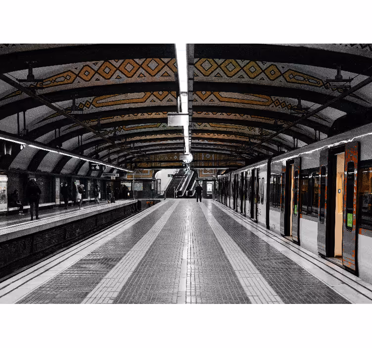 Metro station 3D Wall Mural - TenStickers