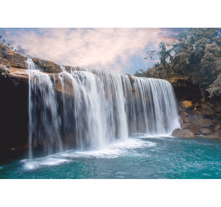 Wall mural waterfall majestic waterfall cascade - TenStickers