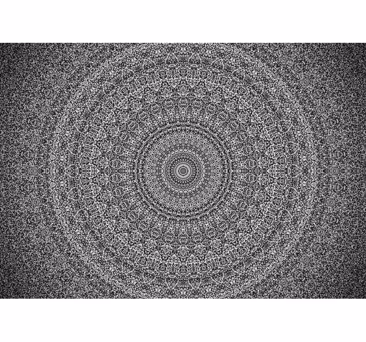 Greyscale classic Mandala Wall Mural - TenStickers