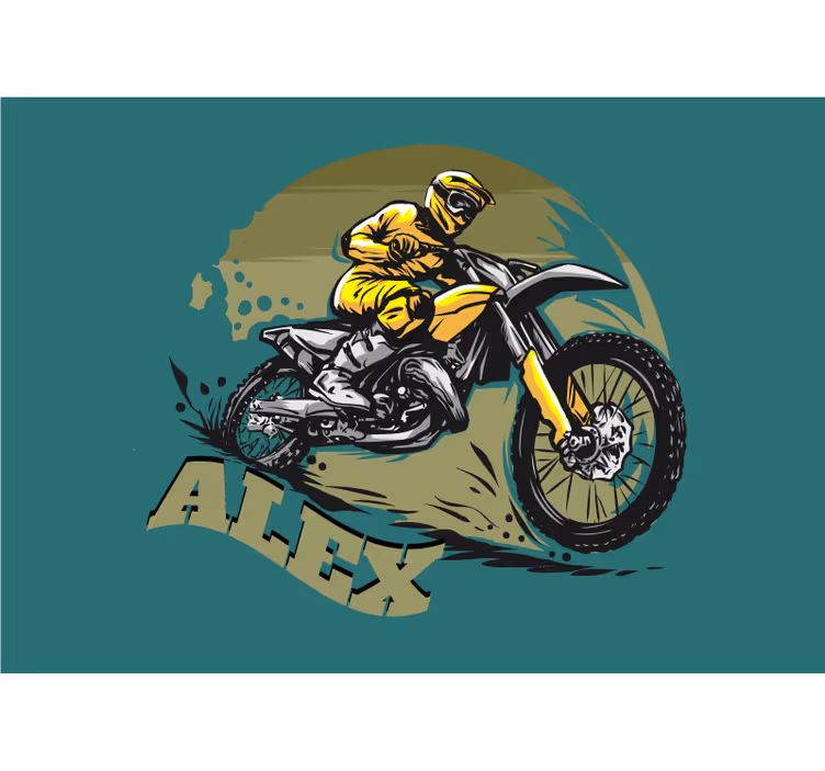 Cross bike Teenage Wall Murals - TenStickers