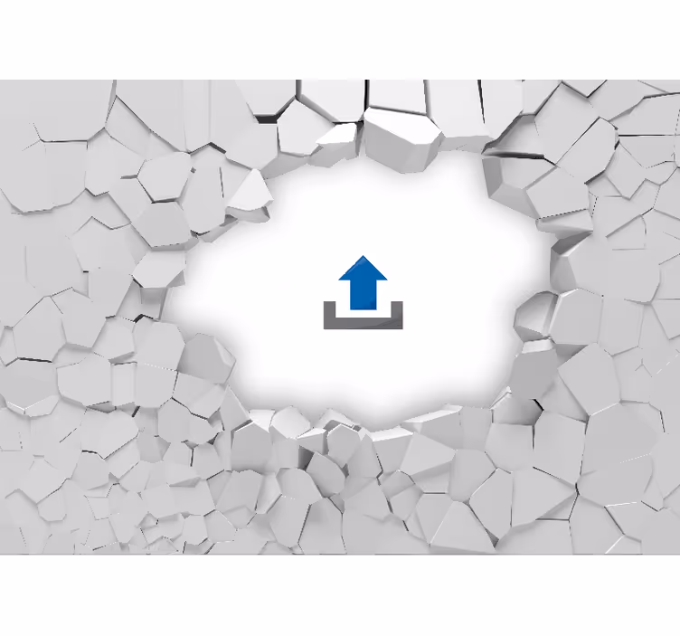 Broken wall 3d bricks custom wall mural - TenStickers
