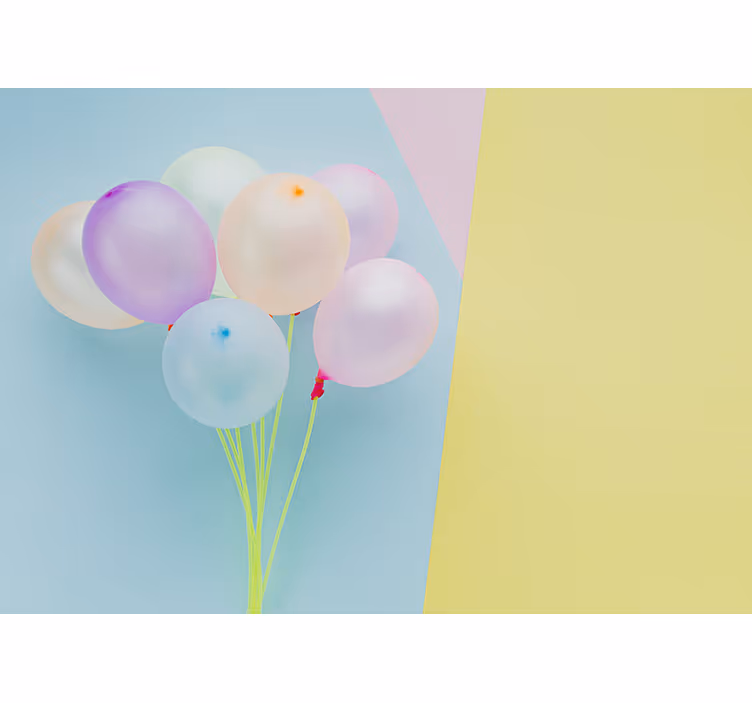 Modern frame with balloons Kids wall Murals - TenStickers