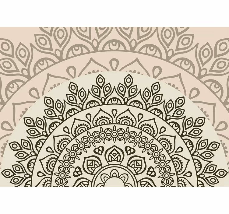 Raising sun indian pattern Mandala Wall Mural - TenStickers