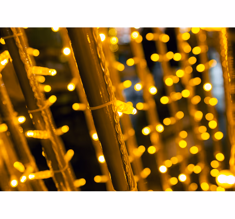 Tiny lights in the dark Bedroom Mural Wallpaper - TenStickers