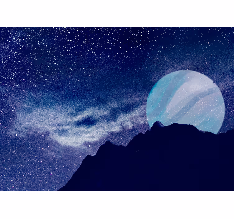 Blue hand painted galaxy  Teenage Wall Murals - TenStickers