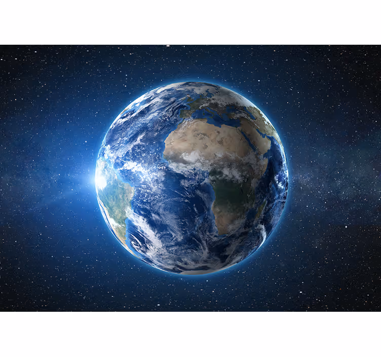 Planet Earth in space wall mural - TenStickers
