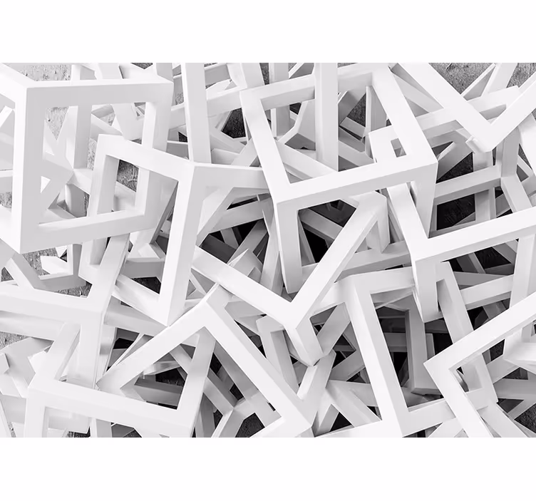 Geometric Abstract 3D Effect 3D Wall Mural - TenStickers