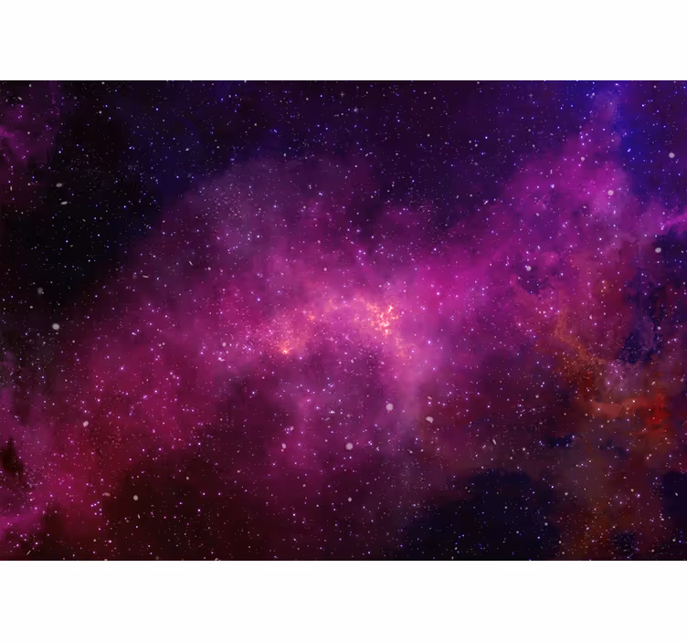 Purple space with stars space wall mural - TenStickers
