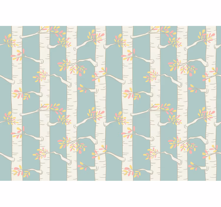 Birch forest scandinavian style Wall Mural - TenStickers
