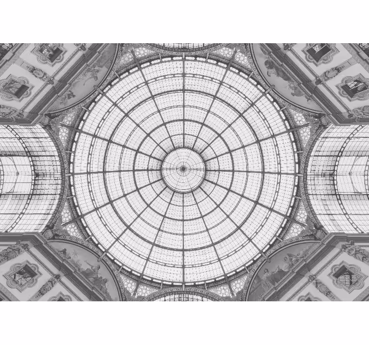 Vintage style glass architecture 3D Wall Mural - TenStickers