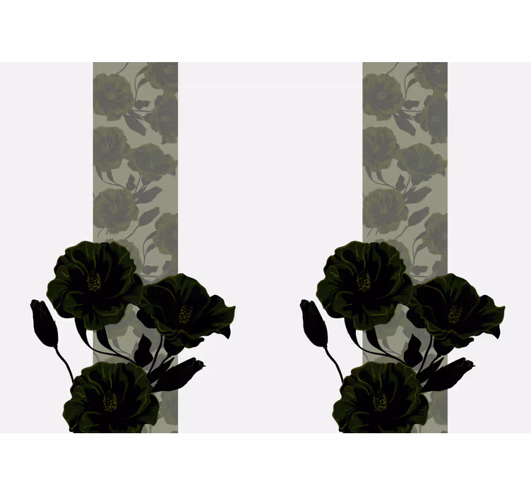 Elegant  dark flowers Marriage Wall Murals - TenStickers