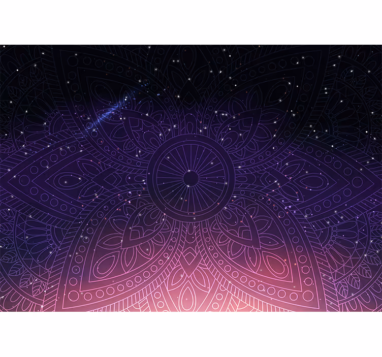 Bohemian Neon mandala wall mural - TenStickers