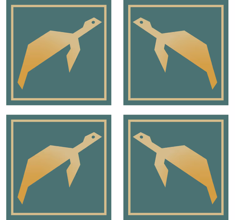 Modern coasters in geometric animal shapes - TenStickers