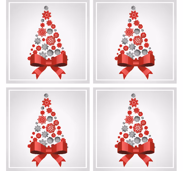 Elegant Christmas tree drink coaster - TenStickers