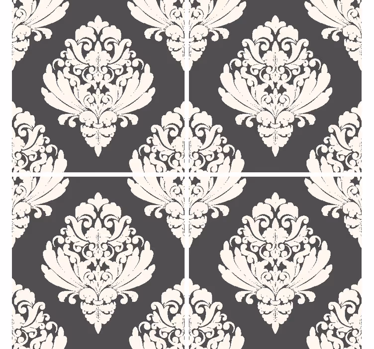 Texture coasters with ornate pattern surface - TenStickers