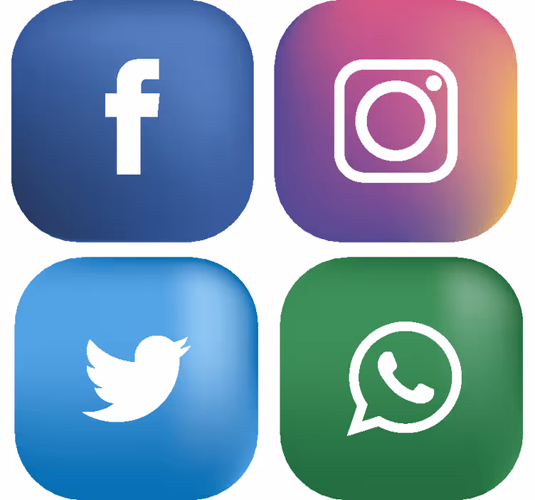 Social media geek coasters - TenStickers