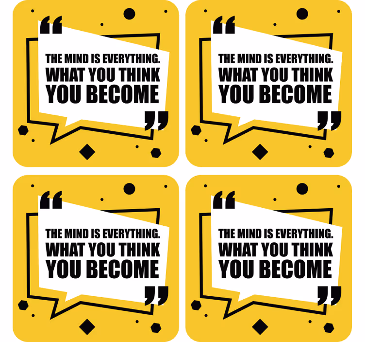 Motivational quote what you bring text coasters - TenStickers