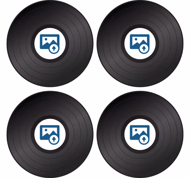 disc with photography personalised coasters - TenStickers