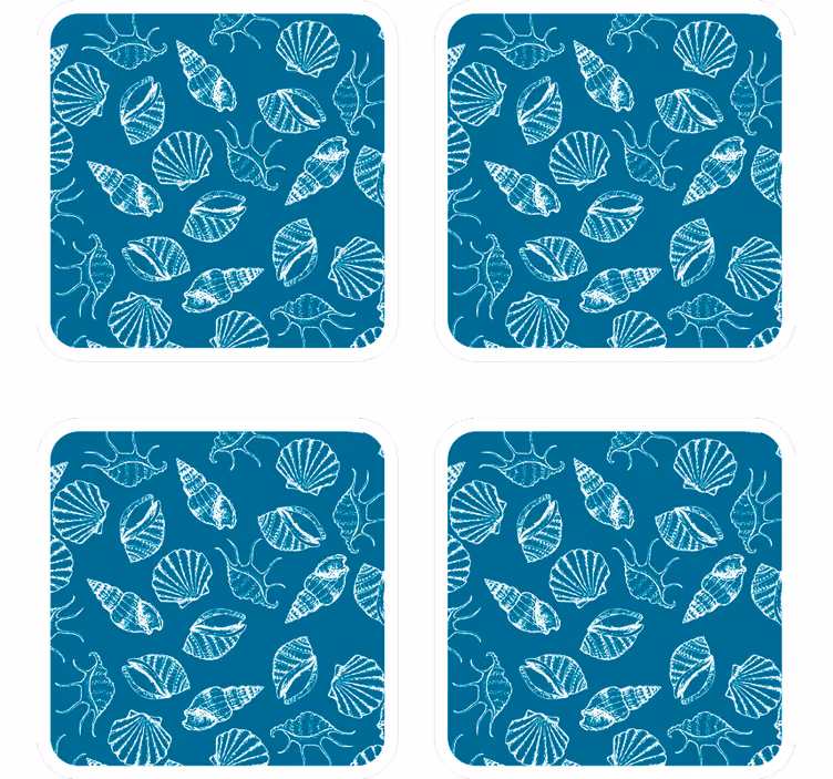 Texture coasters with shell patterns design - TenStickers