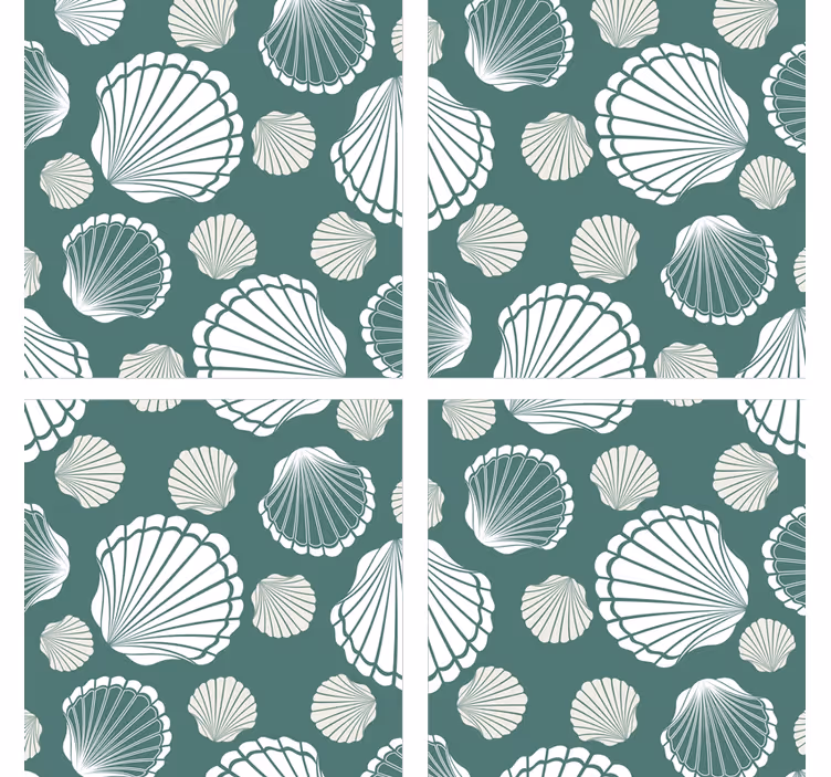 Texture coasters seashell pattern overlay - TenStickers