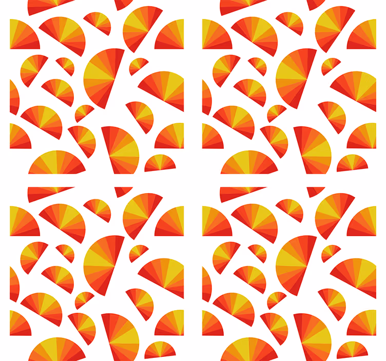 Texture coasters with geometric fan patterns - TenStickers