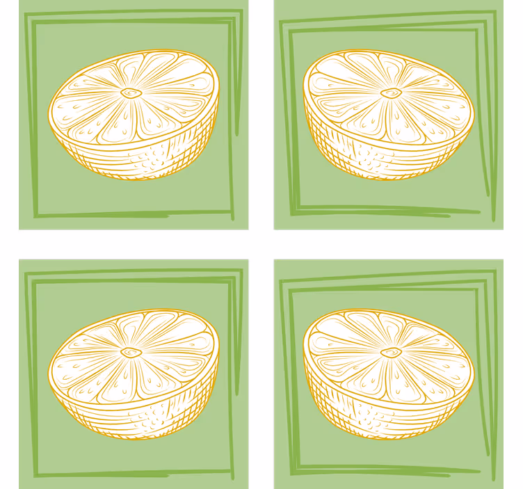 Personalisable coasters lime slice design - TenStickers