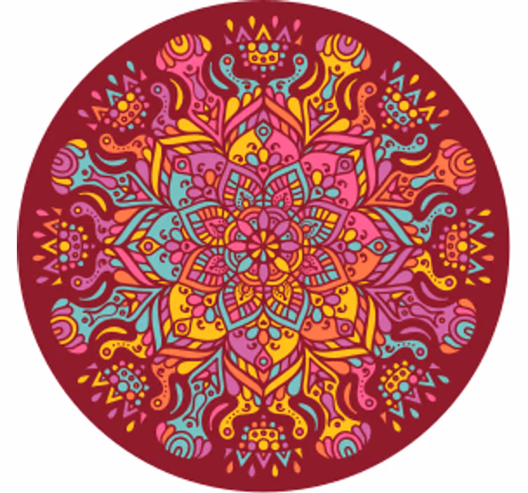 Geek coasters with vibrant floral design - TenStickers