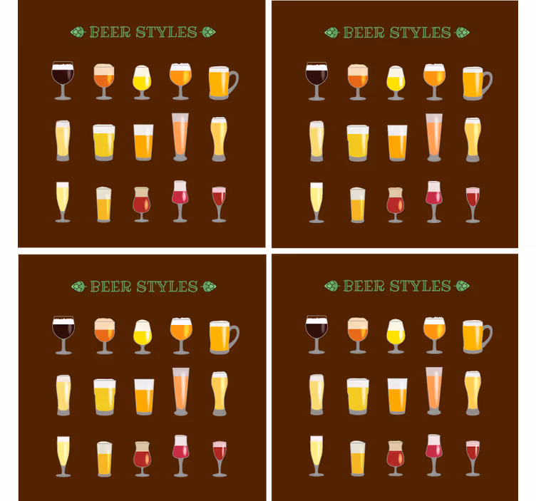 Beer mats for every beer glass variety - TenStickers