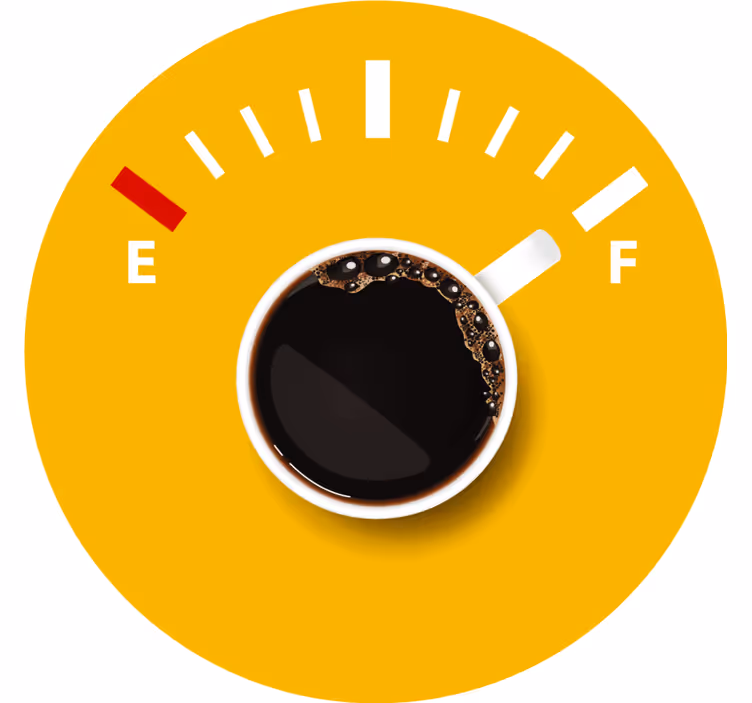 Personalisable coasters coffee level marker - TenStickers