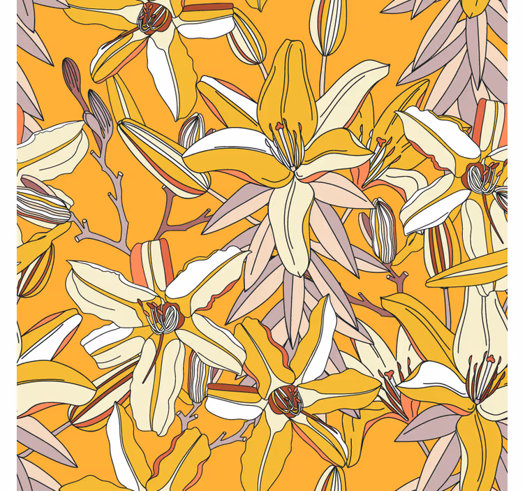 Beer mats with lively floral design - TenStickers