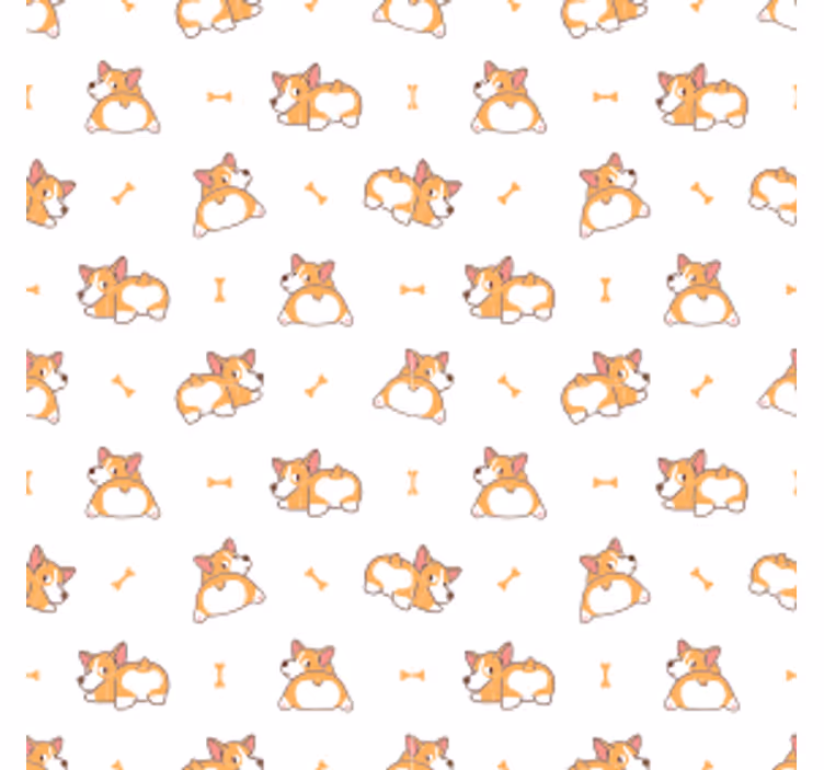 Geek coasters with playful corgi design - TenStickers