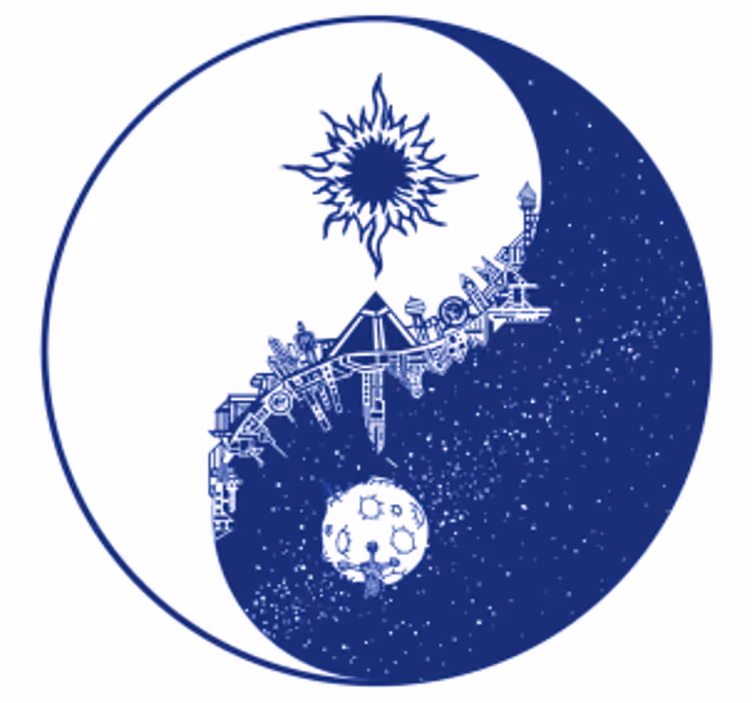 Celestial cosmic scene beer mats - TenStickers