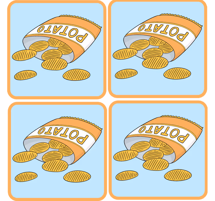 Geek coasters snack bag design - TenStickers