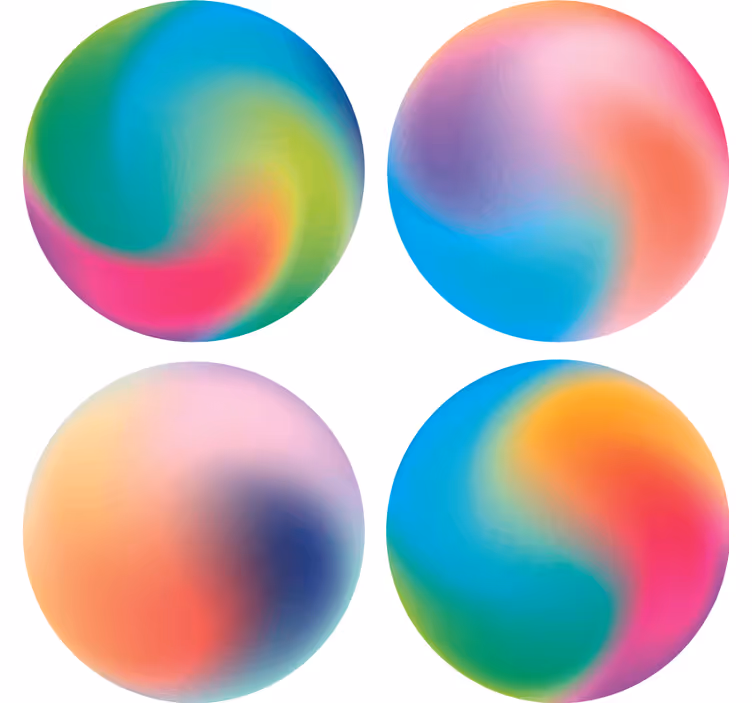 Texture coasters colorful swirling designs - TenStickers