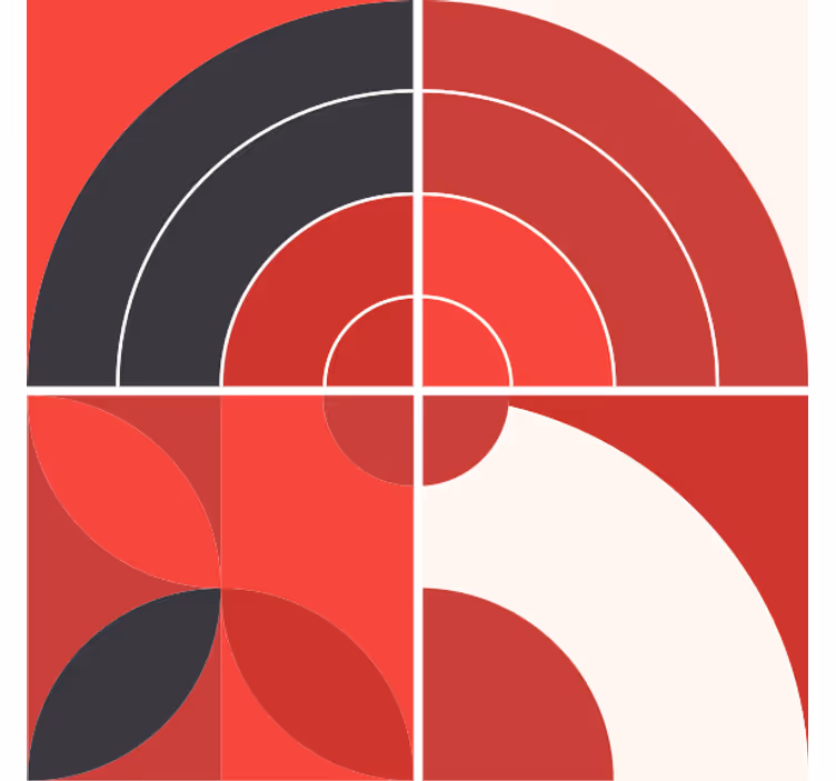 Texture coasters in geometric color patterns - TenStickers
