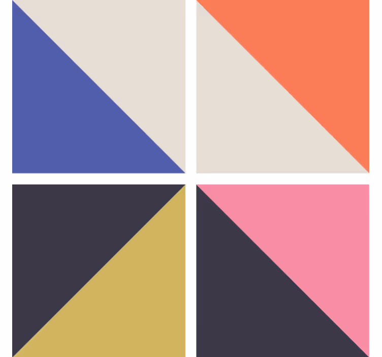 Geometric Multicolor Angles texture coasters - TenStickers