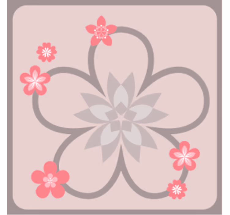 Modern coasters with floral elegant design - TenStickers