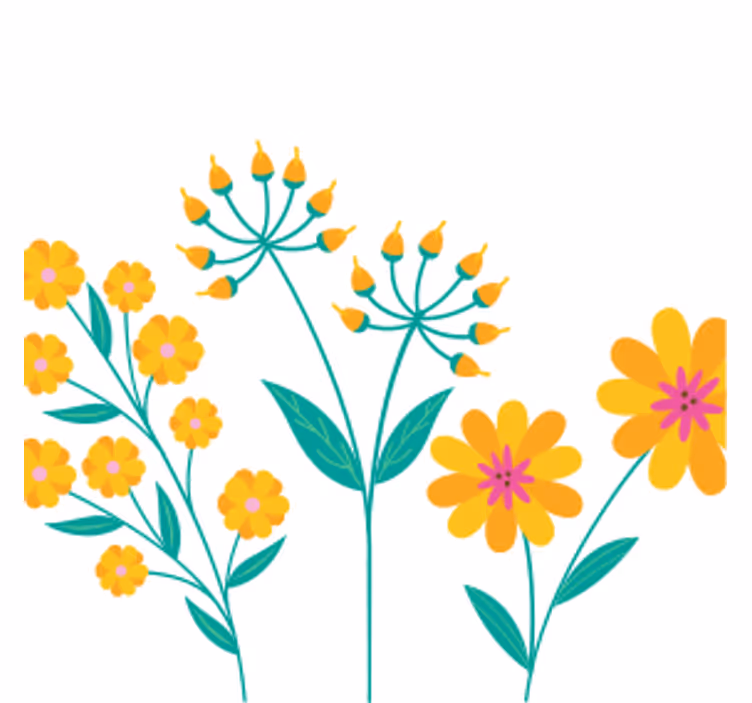 Beer mats vibrant blossom arrangement - TenStickers
