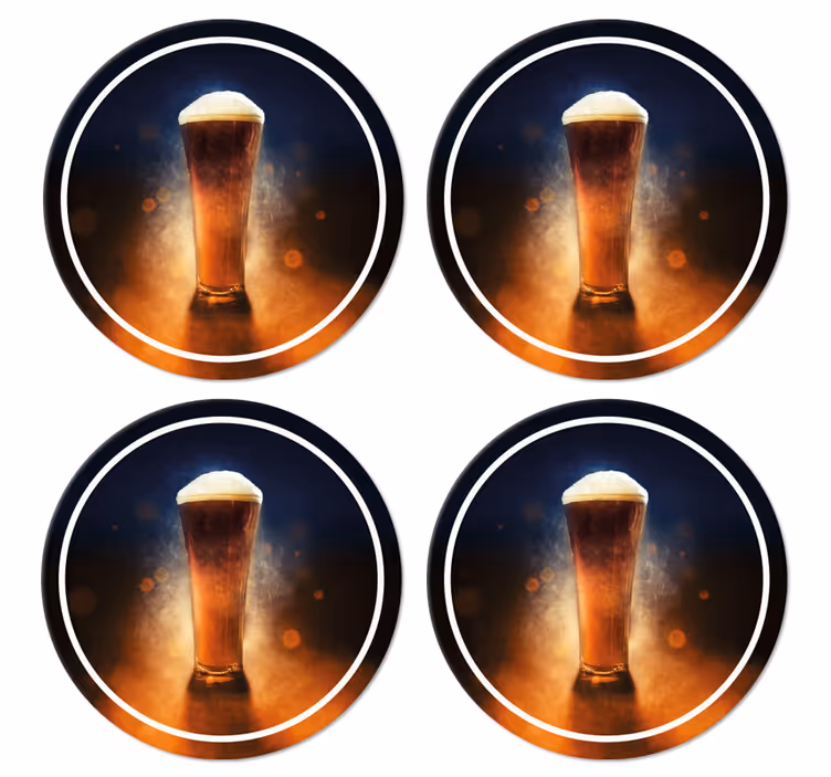 Fresh beer design beer mats - TenStickers
