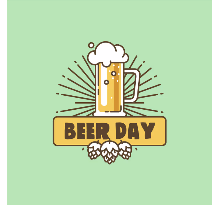 Beer mats for beer mug celebration - TenStickers